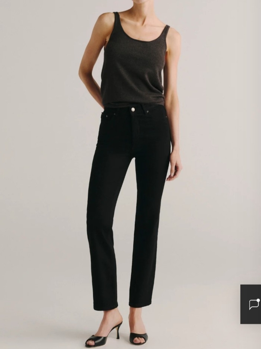 DL1961 Women's Halle Instasculpt Black Straight-Leg High Rise Jeans Size 28